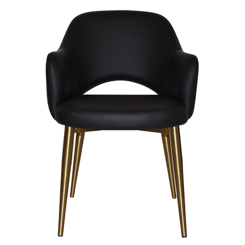 Richmond Fabric Armchair with Brass Legs