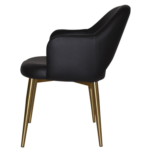 Richmond Fabric Armchair with Brass Legs
