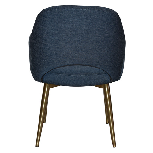 Richmond Fabric Armchair with Brass Legs