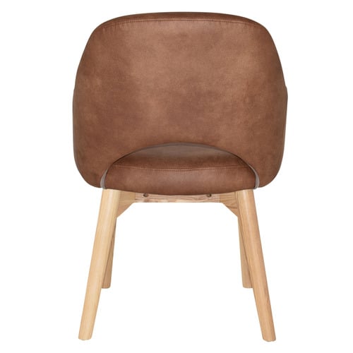 Lexington Leather Armchairs with Ash Wood Legs