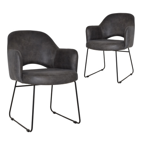 Lexington Sled Leather Armchairs