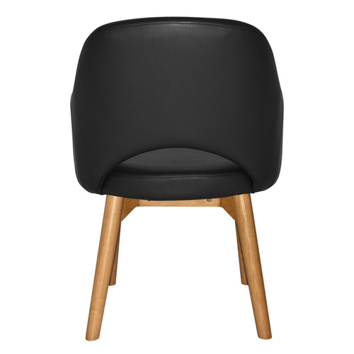 Lexington Vinyl Armchairs with Ash Wood Legs