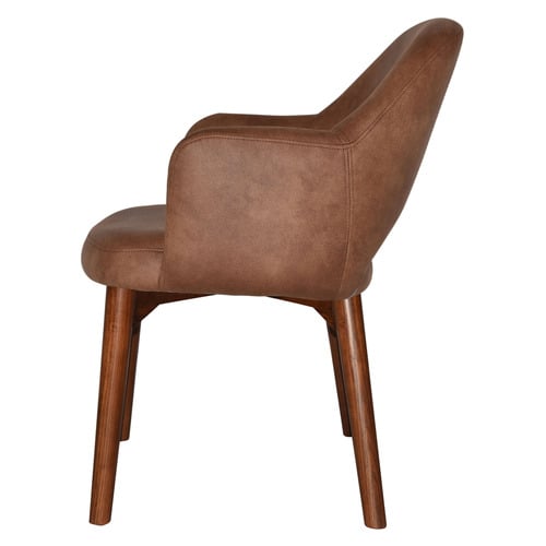 Lexington Leather Armchairs with Ash Wood Legs