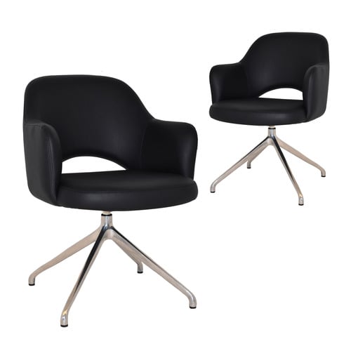 Lexington Trestle Vinyl Armchairs