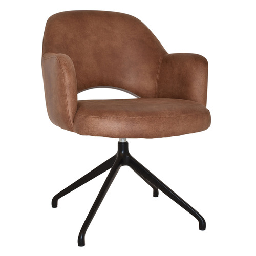 Lexington Trestle Leather Armchairs