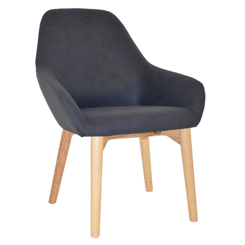 Bellevue Upholstered Armchairs with Ash Wood Legs