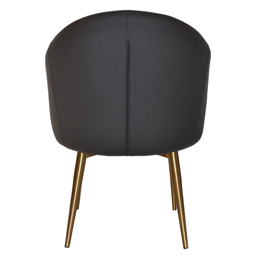 Scranton Vinyl Armchairs with Brass Legs