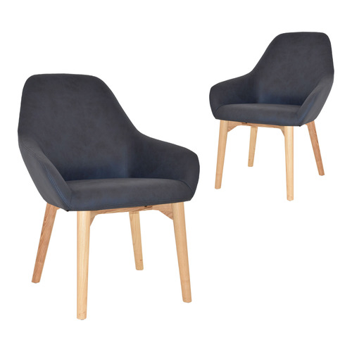 Bellevue Upholstered Armchairs with Ash Wood Legs