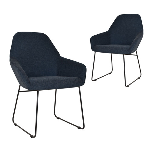 Bellevue Sled Cotton-Blend Armchairs