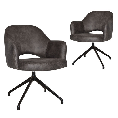 Lexington Trestle Leather Armchairs