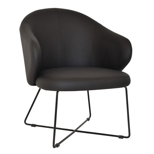 Scranton Cross Sled Vinyl Armchairs