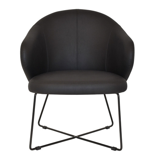 Scranton Cross Sled Vinyl Armchairs