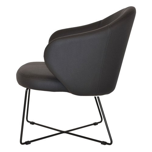 Scranton Cross Sled Vinyl Armchairs