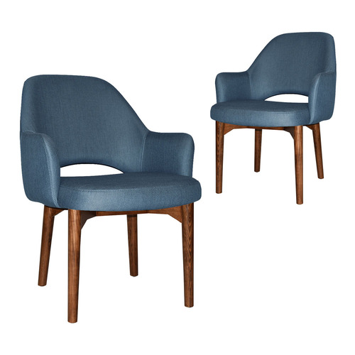 93cm Lexington Cotton-Blend Armchairs with Ash Wood Legs