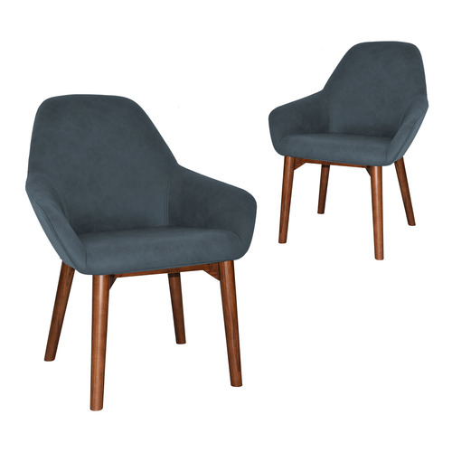 Bellevue Upholstered Armchairs with Ash Wood Legs