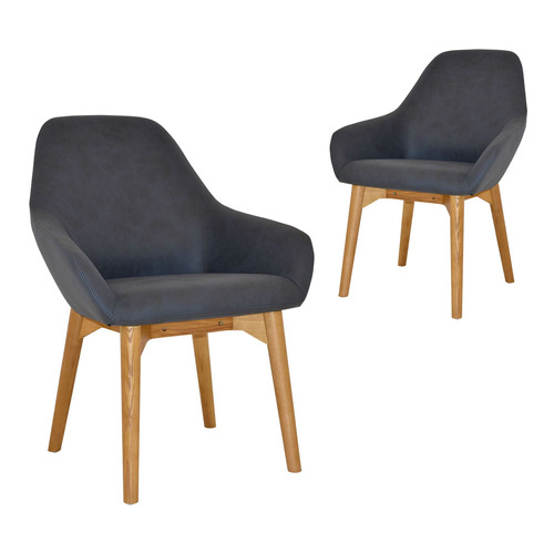 Bellevue Upholstered Armchairs with Ash Wood Legs