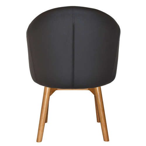 Scranton Vinyl Armchairs with Ash Wood Legs