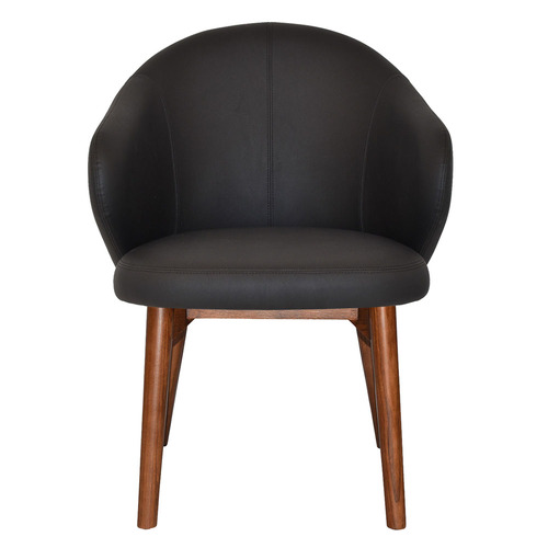 Scranton Vinyl Armchairs with Ash Wood Legs