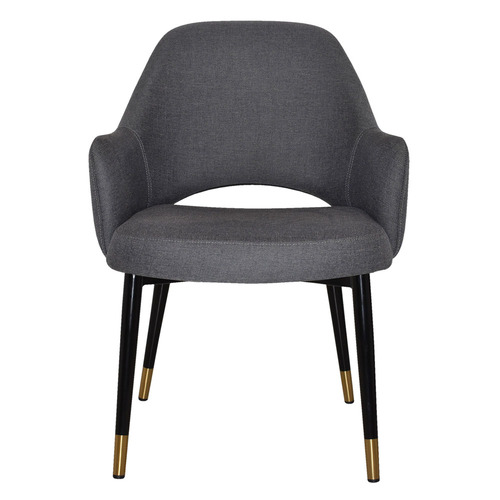 93cm Lexington Cotton-Blend Armchairs with Brass Accent