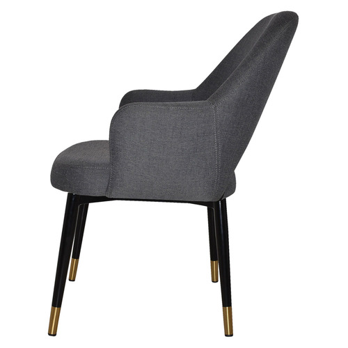 93cm Lexington Cotton-Blend Armchairs with Brass Accent