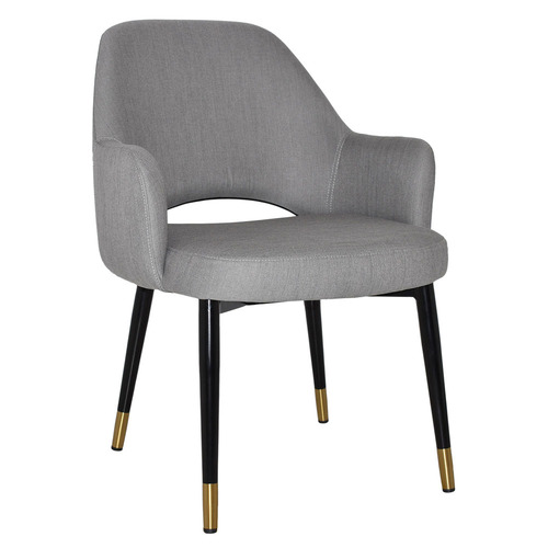 93cm Lexington Cotton-Blend Armchairs with Brass Accent