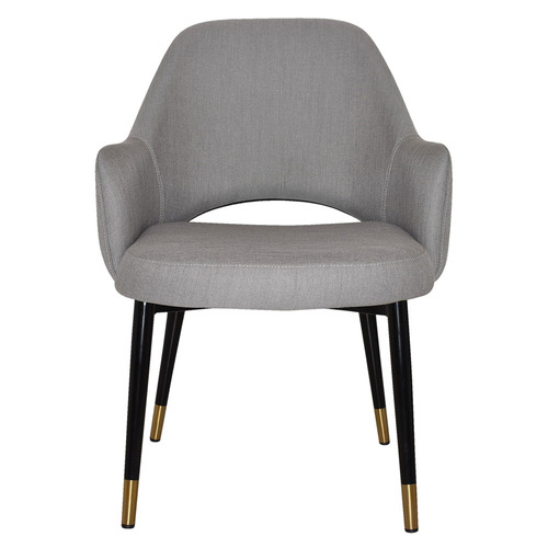 93cm Lexington Cotton-Blend Armchairs with Brass Accent