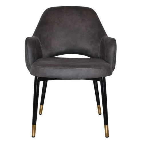 93cm Lexington Upholstered Armchairs with Brass Accent