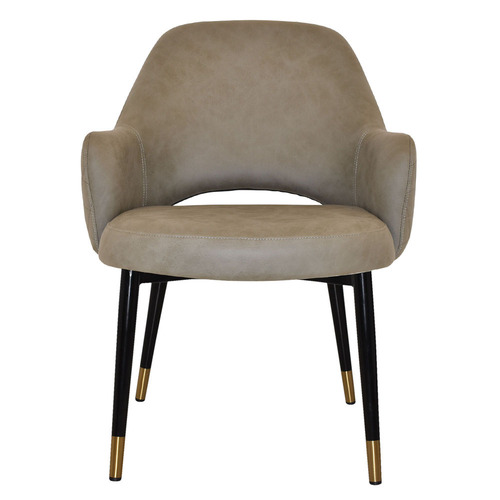 93cm Lexington Upholstered Armchairs with Brass Accent