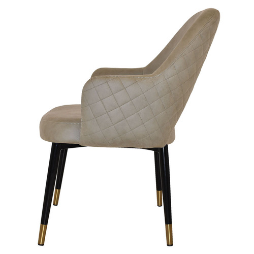 93cm Lexington Upholstered Armchairs with Brass Accent