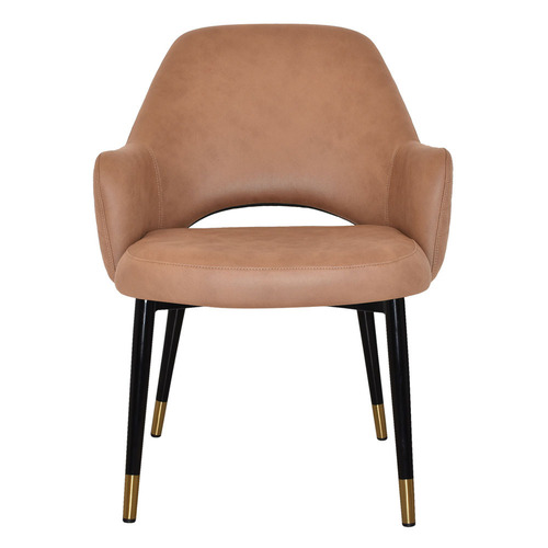 93cm Lexington Upholstered Armchairs with Brass Accent