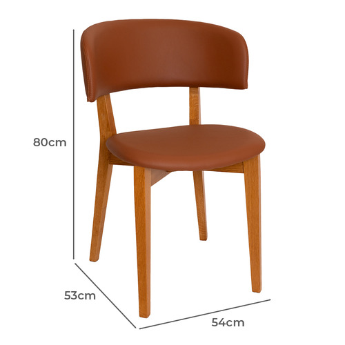 Tan Koch Faux Leather Dining Chairs
