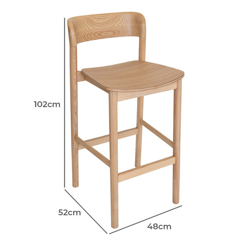 Trinity Ash Wood Bar Stools
