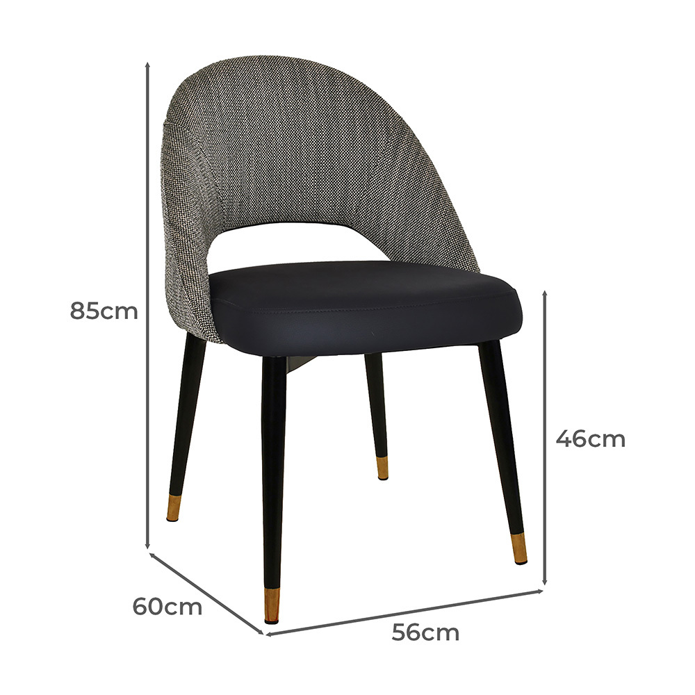 Black Aeson II Upholstered Dining Chairs