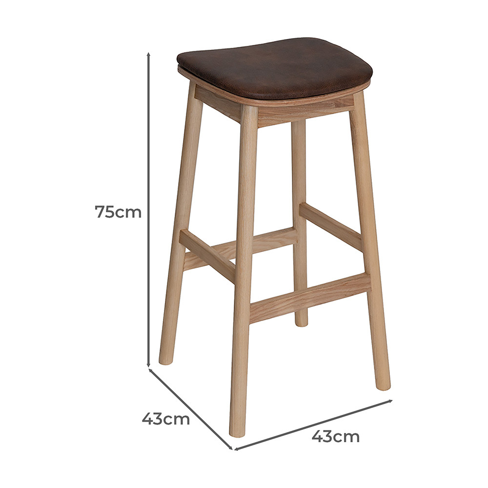 75cm Circe Faux Leather Bar Stool