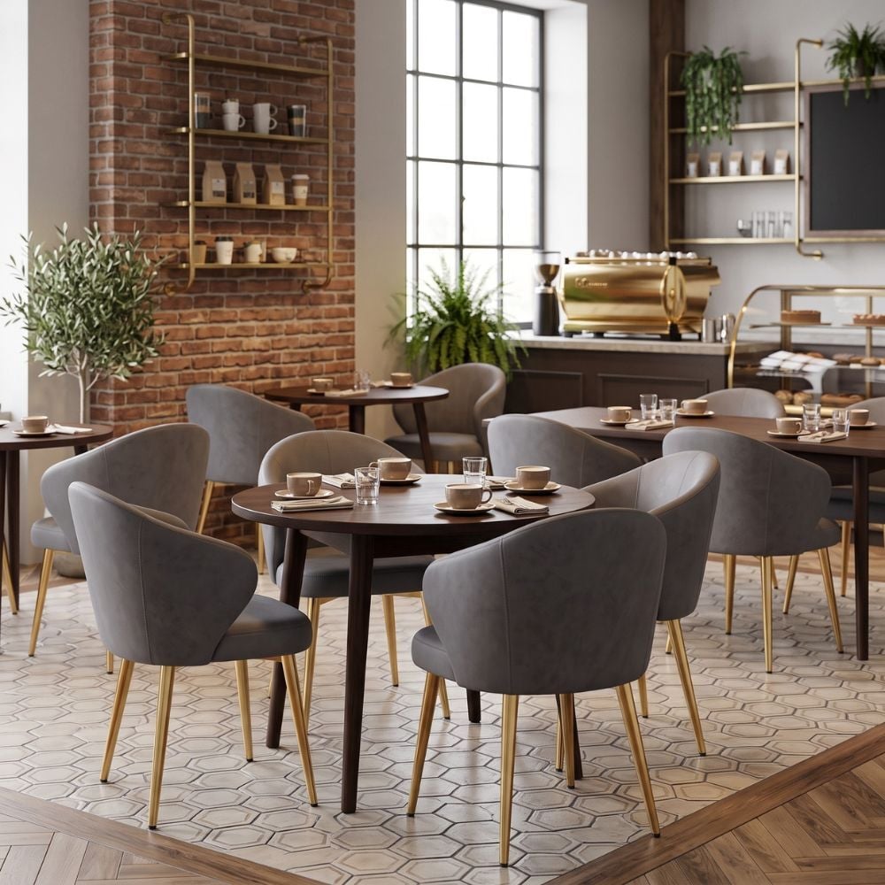 Scranton Stainless Steel Armchairs