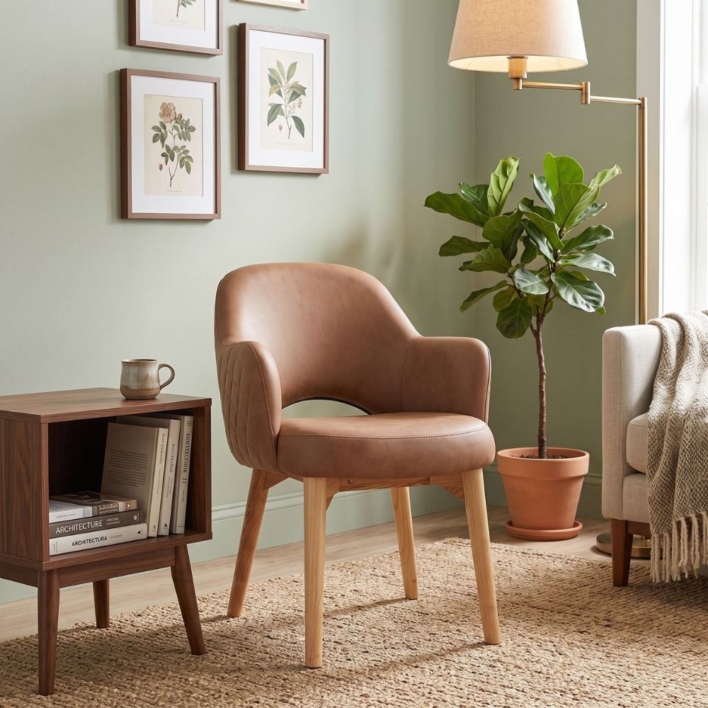 Lexington Upholstered Armchairs with Ash Wood Legs