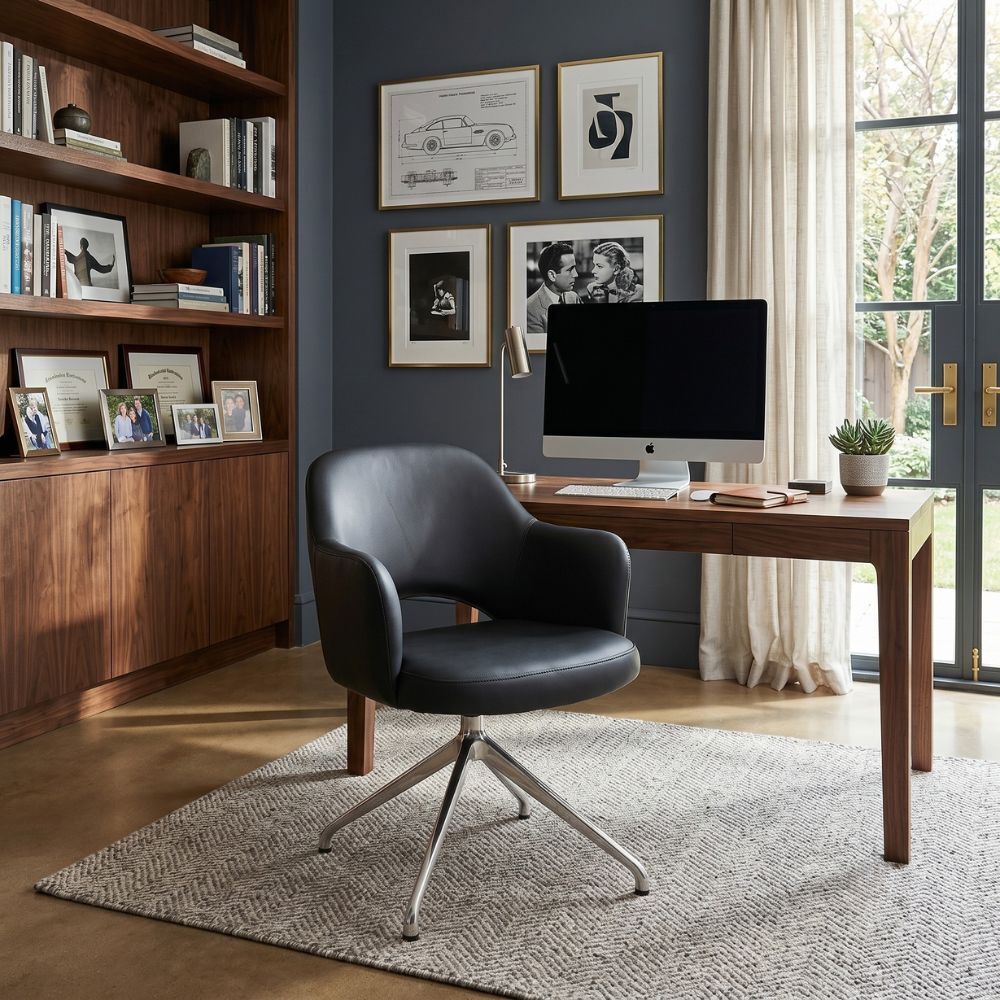 Lexington Trestle Vinyl Armchairs