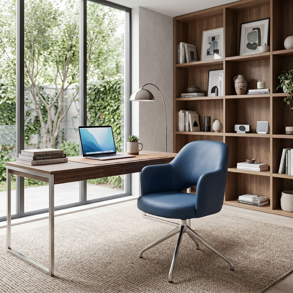 Lexington Trestle Vinyl Armchairs