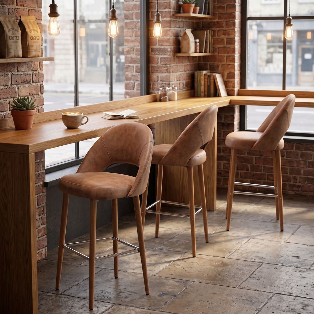 Callie Faux Leather Bar Stools