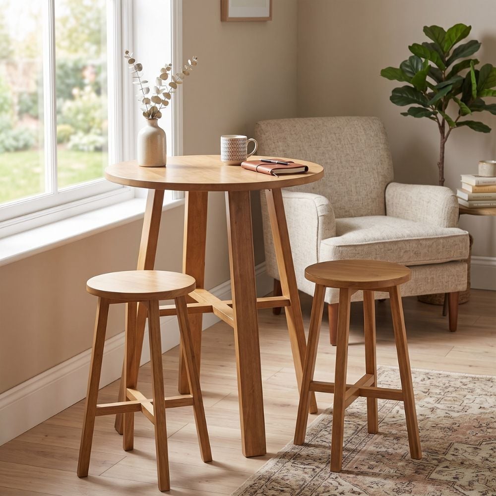 Octavia Rubberwood Bar Table