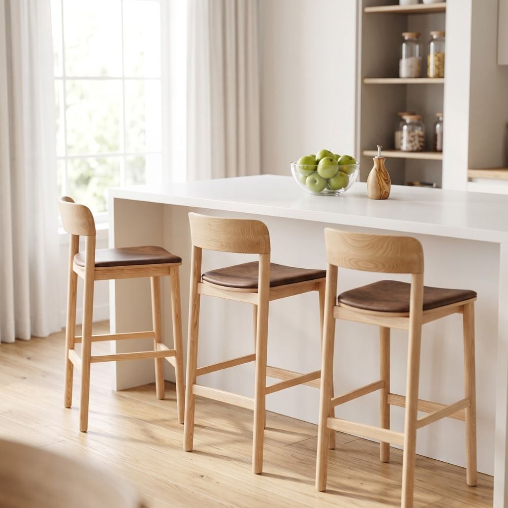 77cm Trinity Faux Leather Bar Stools