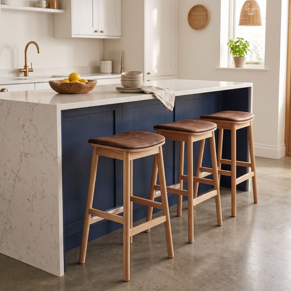 75cm Circe Faux Leather Bar Stools