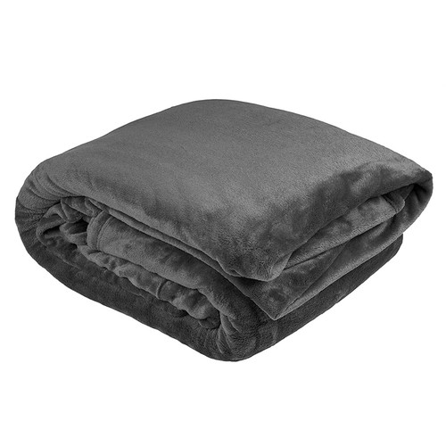 Bambury Charcoal Ultraplush Blanket | Temple & Webster