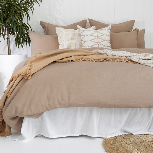 Tea Rose French Flax Linen Quilt Cover Set