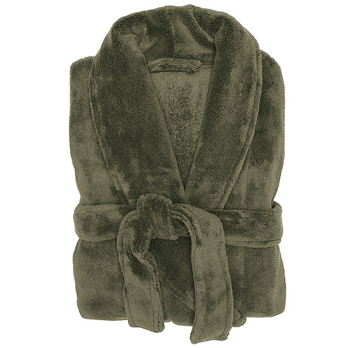 Olive Microplush Bathrobe