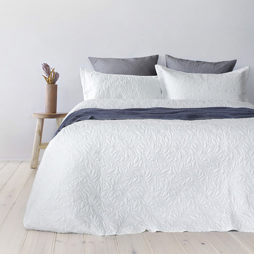 White Botanica Coverlet Set