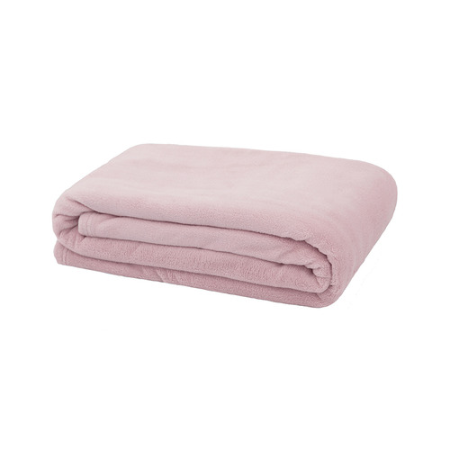 Bambury Microplush Throw Rug in Blush | Temple & Webster