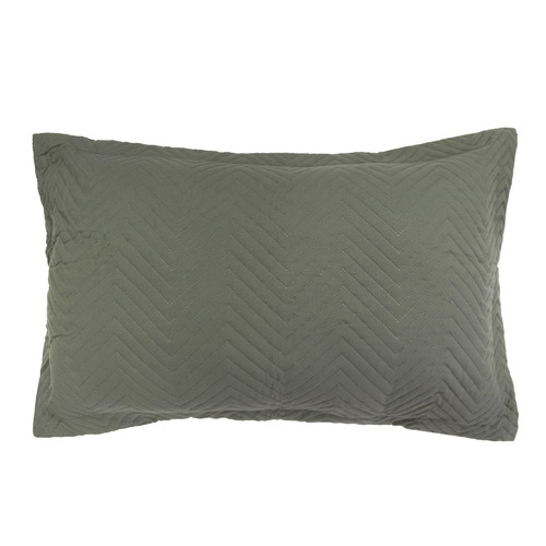 Moss Herringbone Embossed Coverlet Set