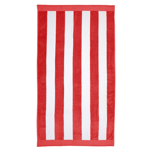 Poppy Classic Stripe Cotton Beach Towel | Temple & Webster