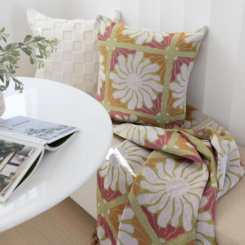Zinnia Cotton Single Throw